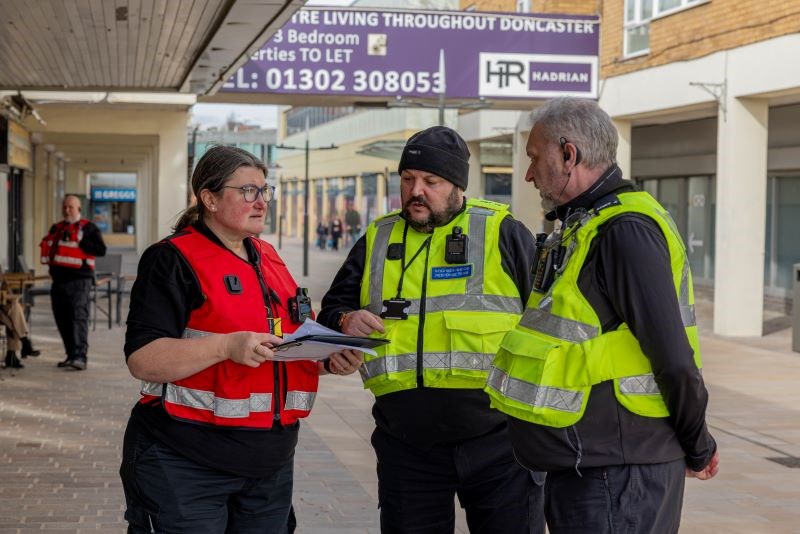 Officers on patrol in Doncaster