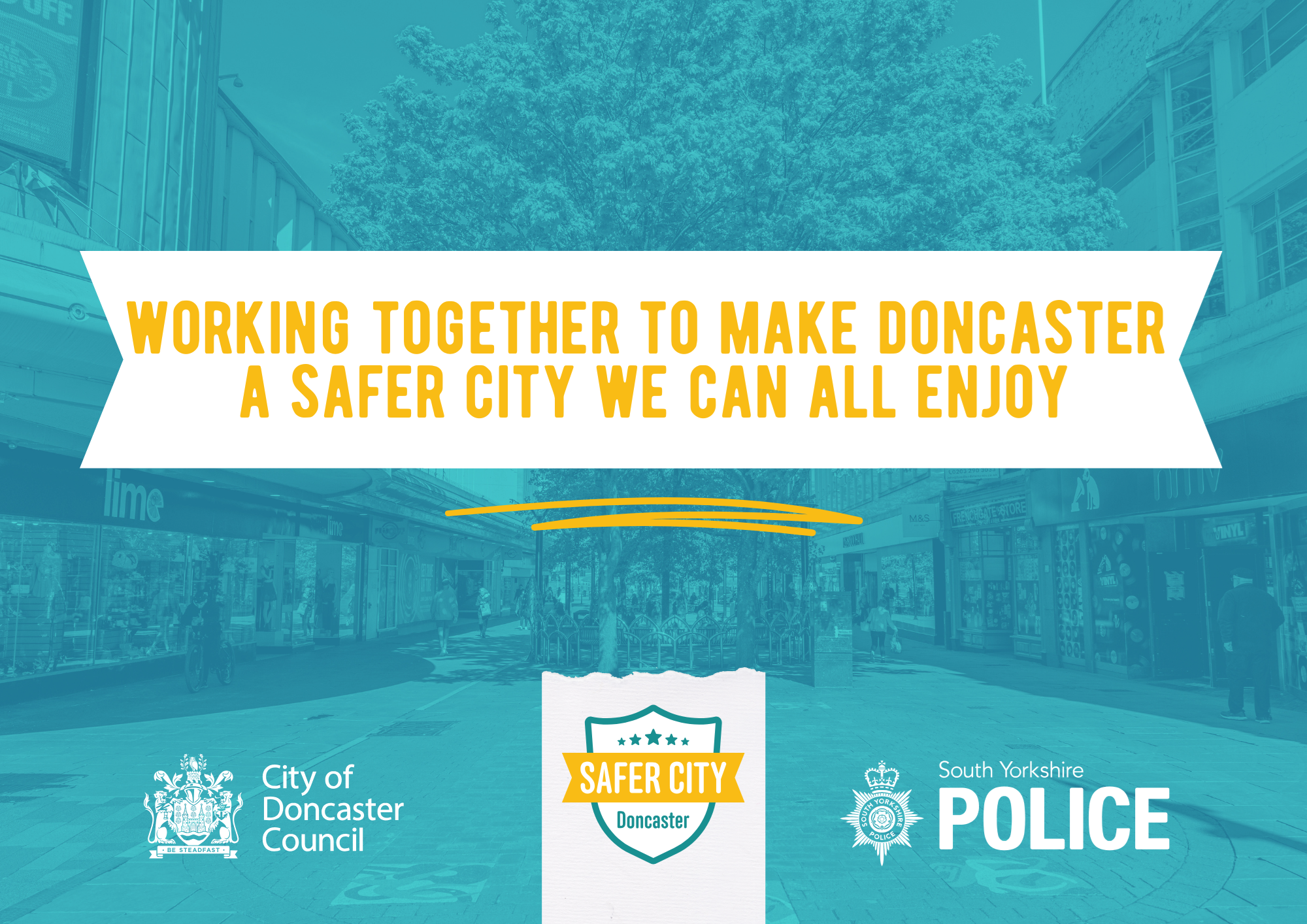 Safer City logo and branding 