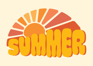 Logo of a sunrise and the word Summer beneath